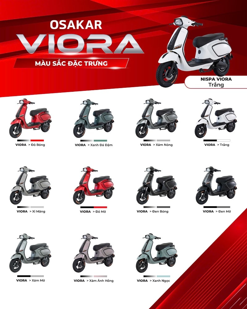 Xe Máy Điện Osakar Nispa Viora Mới Nhất 2025